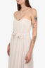 Lanvin White Lace Strapless Gown with Waist Bow Size 38