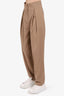 Le17Septembre Beige Wool High Waist Long Pants Size 36