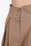 Le17Septembre Beige Wool High Waist Long Pants Size 36