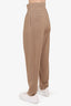 Le17Septembre Beige Wool High Waist Long Pants Size 36