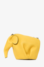 Loewe 2016 Yellow Leather Elephant Pouch Crossbody Bag
