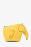 Loewe 2016 Yellow Leather Elephant Pouch Crossbody Bag