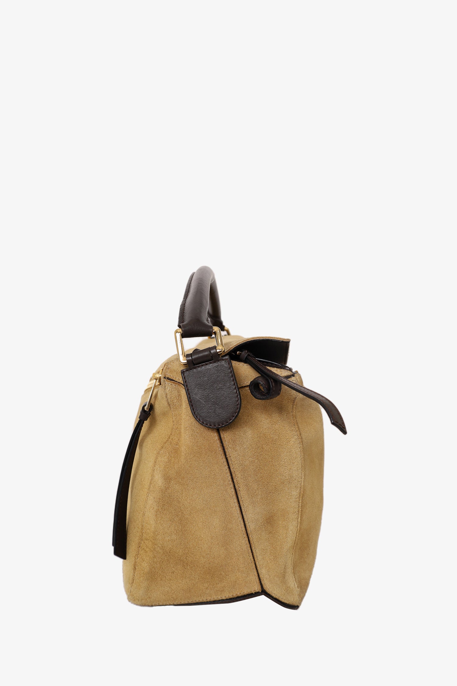 Loewe Beige Suede Medium Puzzle Bag (As Is) – Mine & Yours