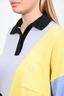 Loewe Blue/Yellow Colourblock Wool Oversized Polo Sweater Size XS