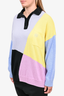 Loewe Blue/Yellow Colourblock Wool Oversized Polo Sweater Size XS
