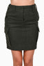 Christian Dior Green Felted Wool Utility Skirt Size 4