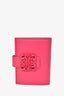 Loewe Magenta Leather Anagram Compact Wallet