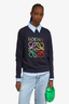 Loewe Navy Monogram Embroidered Sweater Size XS