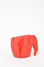 Loewe Red Leather Elephant Coin Purse