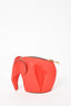 Loewe Red Leather Elephant Coin Purse