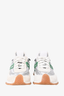 Loewe White/Green Suede/Mesh 'Flow' Sneakers Size 35