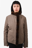Loro Piana Taupe Down Jacket with Mink Fur Trim Size 44
