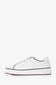 Loro Piana White/Navy Detail Leather 'Tennis Walk' Sneakers Size 37
