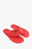 Louis Vuitton Red Monogram Flip Flops Size 10