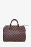 Louis Vuitton 2012 Damier Ebene Speedy 30 Bag with D.A Initials