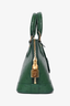 Louis Vuitton 2013 Green Ostrich Leather Alma BB Top Handle with Strap