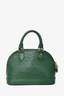 Louis Vuitton 2013 Green Ostrich Leather Alma BB Top Handle with Strap