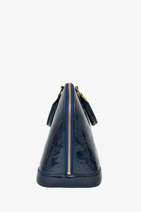 Louis Vuitton 2013 Navy Vernis 'Alma' PM Top Handle
