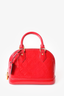 Louis Vuitton 2014 Red Vernis Leather Alma BB With Strap
