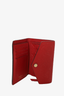Louis Vuitton 2015 Red Empreinte Leather Curieuse Trifold Wallet