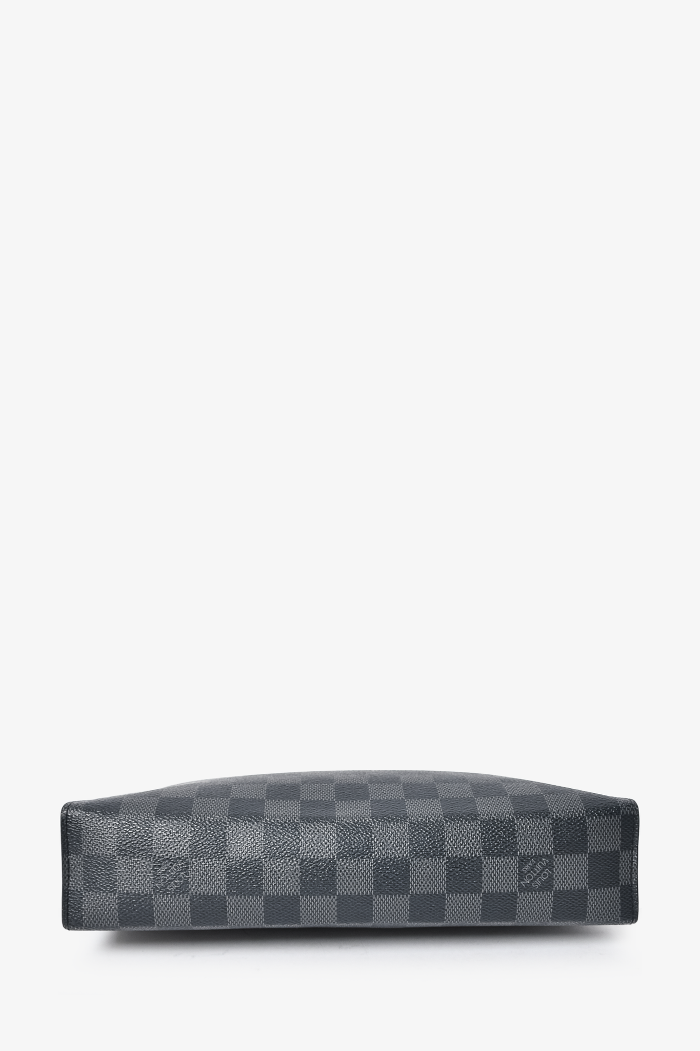 Louis Vuitton Damier Graphite Pochette Voyage MM Zip Clutch Yellow Stripe  862045