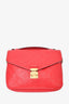 Louis Vuitton 2018 Red Empreinte Leather Pochette Metis Bag with Strap
