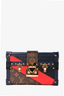 Louis Vuitton 2019 Black/Red Leather Monogram Malletage Print Petite Malle with Strap