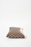 Louis Vuitton 2020 Damier Ebene/Pink Leather 'Daily' Zip Pouch