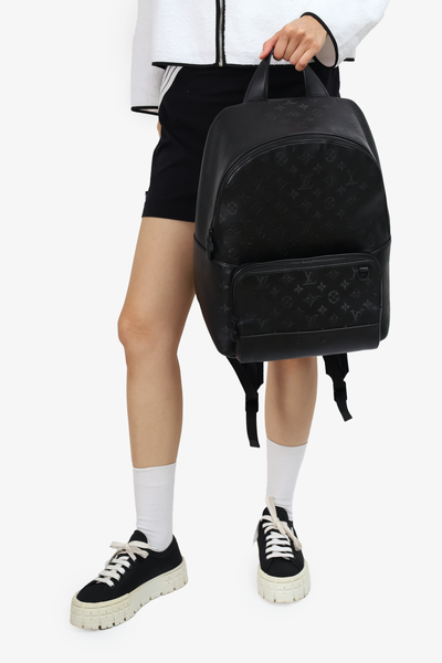 black louis vuitton backpack men' Louis Vuitton 2022 Black Monogram Shadow Racer Backpack – Mine & Yours