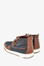 Louis Vuitton Black/Brown Leather/Suede Boat Sneaker Size 11