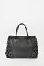 Louis Vuitton Black Grained Leather Veau Cachemire Monogram 'W' PM Tote