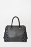 Louis Vuitton Black Grained Leather Veau Cachemire Monogram 'W' PM Tote