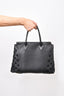 Louis Vuitton Black Grained Leather Veau Cachemire Monogram 'W' PM Tote
