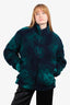 Louis Vuitton Navy/Green Monogram Camo Fleece Jacket Size XXL