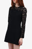 Louis Vuitton Black Lace Frill Sleeve Dress Size 38