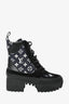 Louis Vuitton Black/Navy Leather / Denim Star Trail Line Ankle Boots Size 38