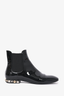 Louis Vuitton Black Patent Chelsea Ankle Boots Size 36