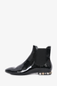 Louis Vuitton Black Patent Chelsea Ankle Boots Size 36