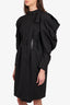 Louis Vuitton Black Pinstripe Open Shoulde Dress Size 42