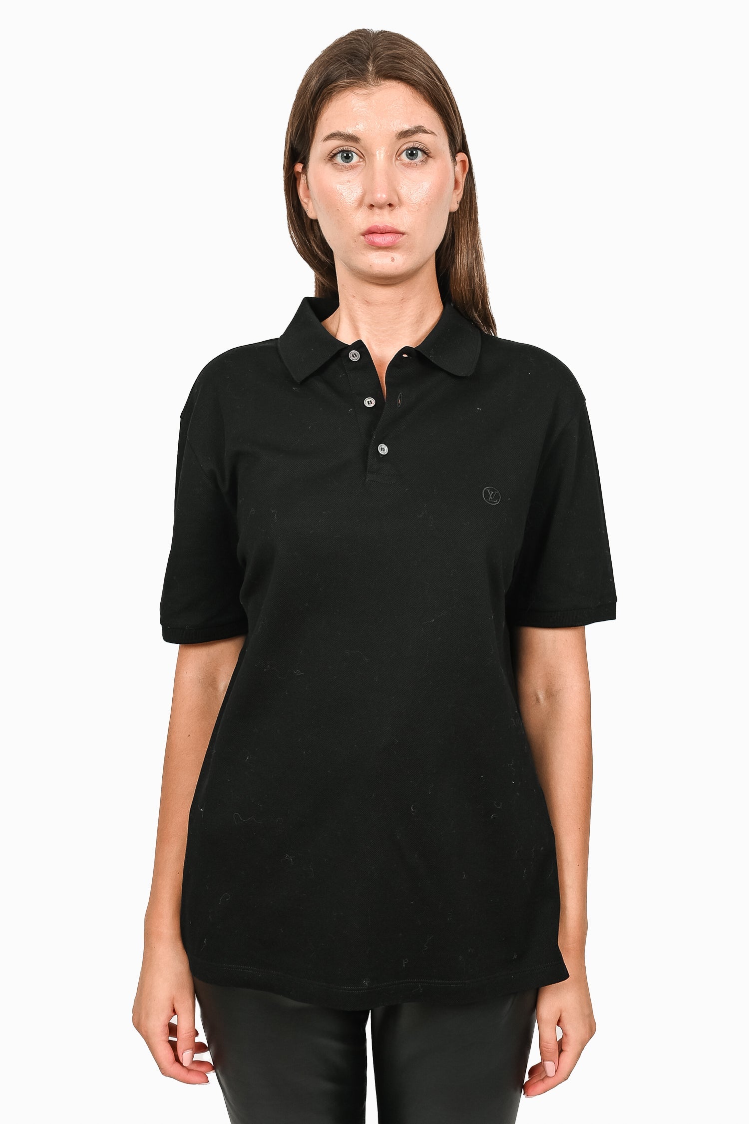Louis Vuitton Black Polo Top w/ Small Embroidered Logo sz L Mens – Mine &  Yours