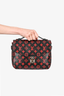Louis Vuitton Black w/Red Monogram Pochette Metis Top Handle w/ Strap