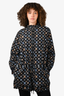 Louis Vuitton Black Reversible Hooded Cargo Coat Size 36