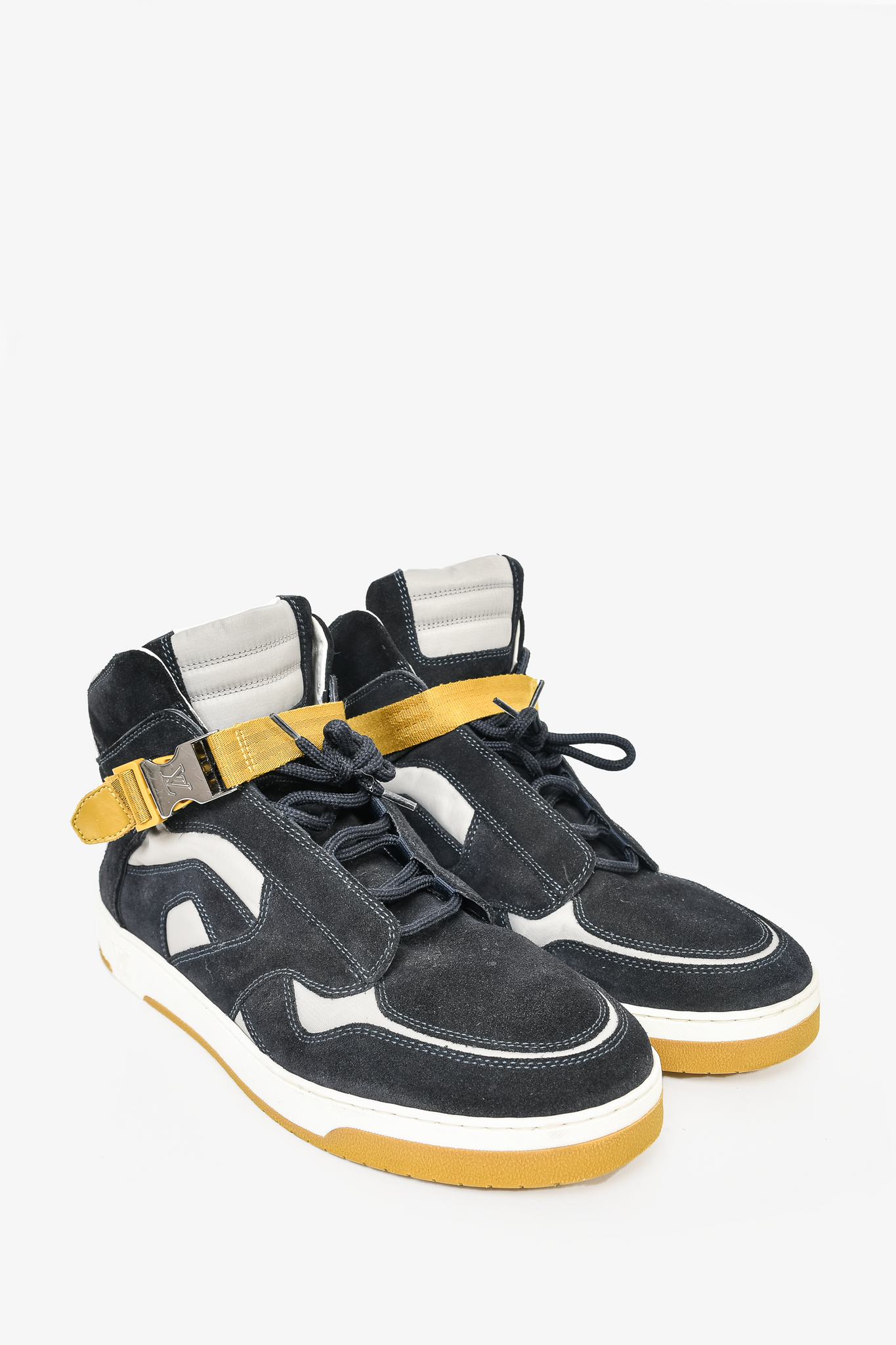 Louis Vuitton Black Tri-Colour Suede High Top Sneakers sz 8 mens – Mine &  Yours