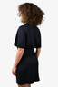 Louis Vuitton Black Wool Cinch Waisted Dress Size S