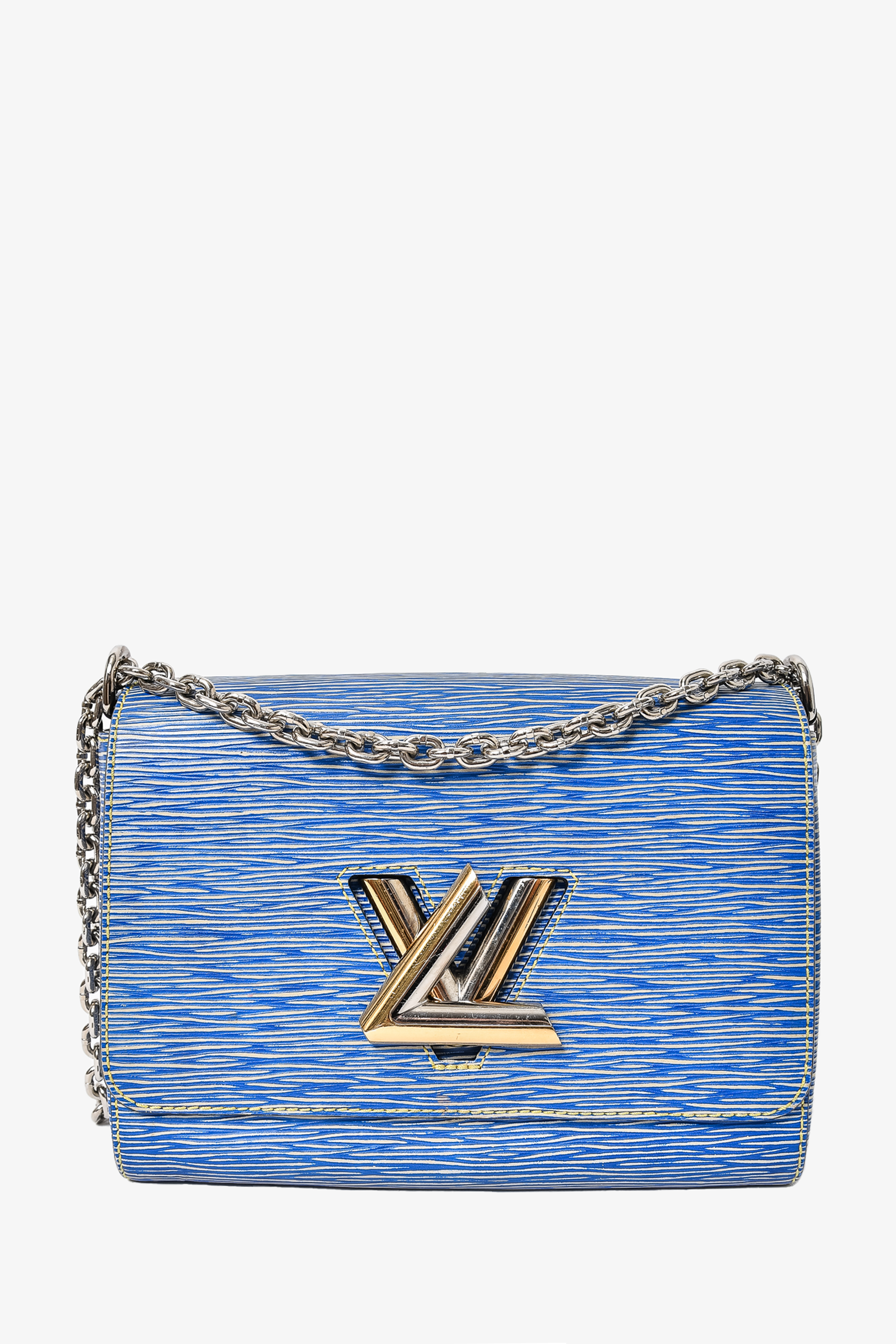Louis Vuitton Blue Denim Epi Leather 'Twist' MM Shoulder Bag SHW