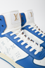 Louis Vuitton Blue/White Leather High Top Sneakers Size 9 Mens