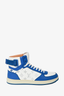 Louis Vuitton Blue/White Leather High Top Sneakers Size 9 Mens
