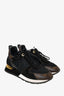 Louis Vuitton Brown/Black Suede/Leather Monogram Away Sneakers Size 6.5