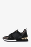 Louis Vuitton Brown/Black Suede/Leather Monogram Sneakers Size 39