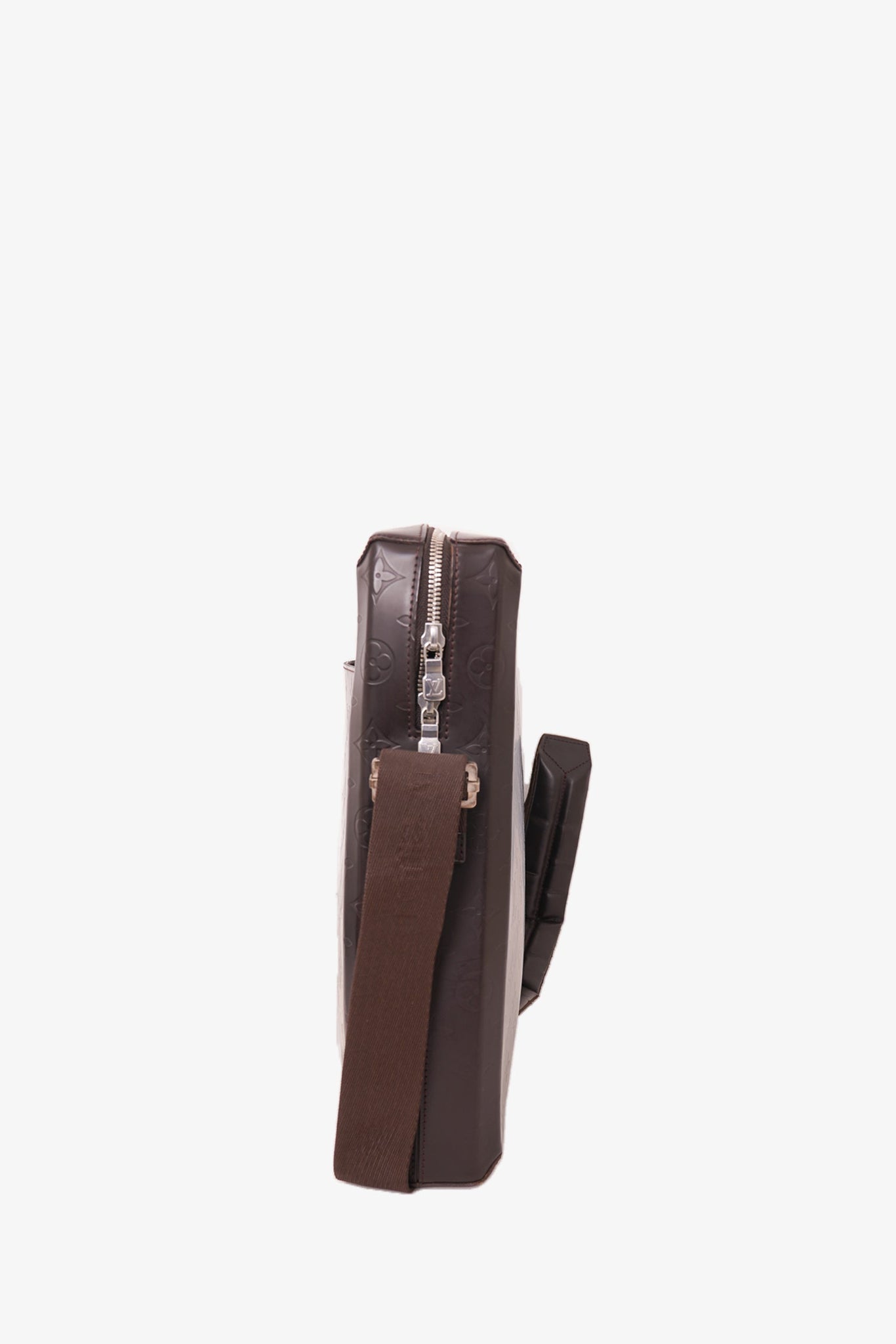 Louis Vuitton Superb Fonzie men's messenger bag in brown monogram imprinted  glossy leather ref.422673 - Joli Closet